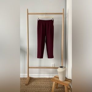 Zara Burgundy Cropped Pants